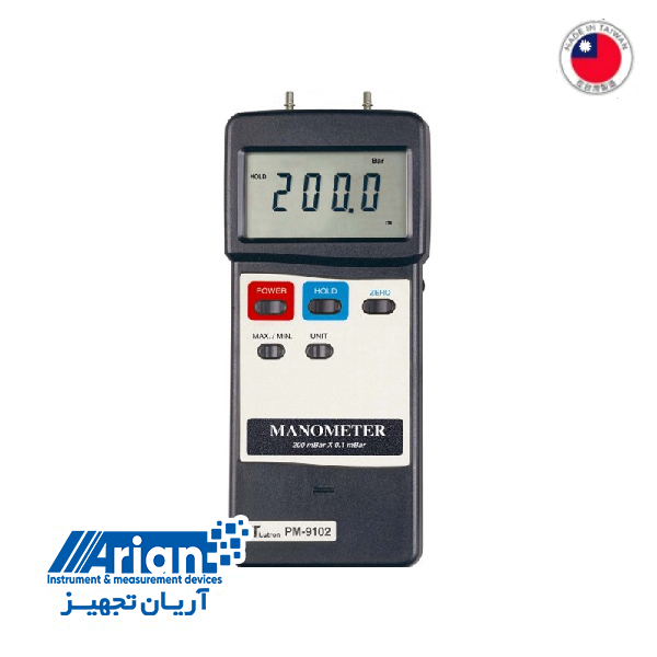 دستگاه فشار سنج اختلاف فشار 200 میلی بار لترون مدل LUTRON PM-9102