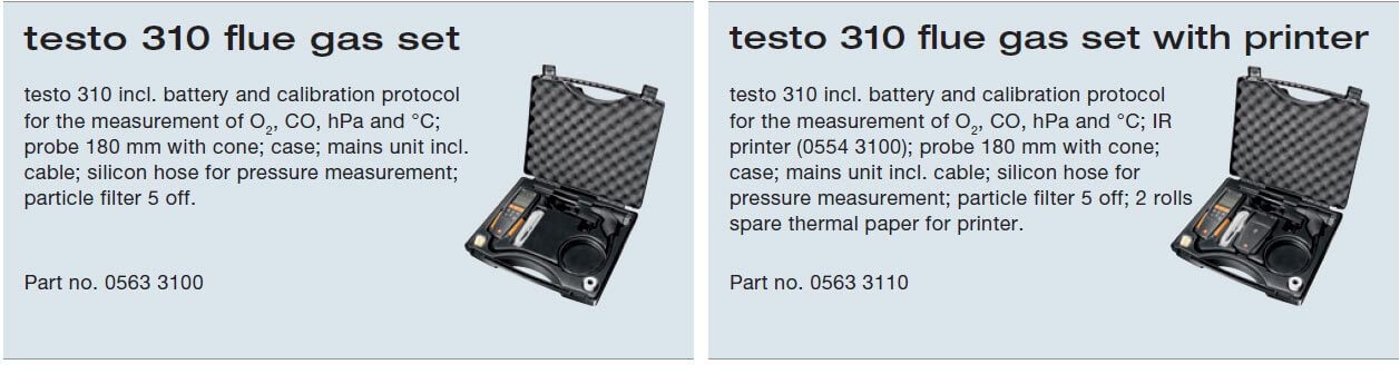 Testo 310 - Entry-level flue gas analyzer