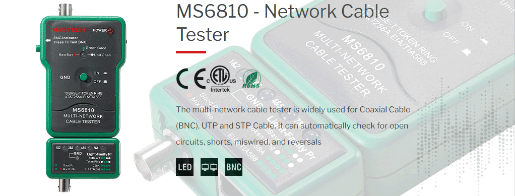 Network Cable Tester MASTECH MS6810